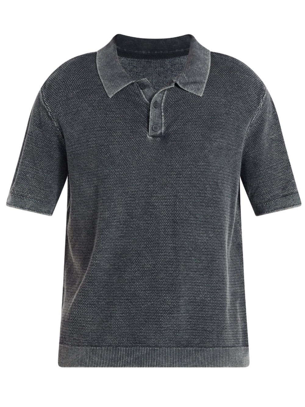 Men's Short-Sleeve Polo Shirt in Charcoal Gray